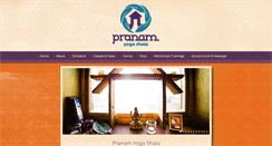Desktop Screenshot of pranamyogashala.com